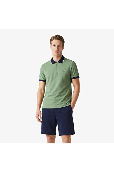 Lacoste Erkek Regular Fit Renk Bloklu Yeşil Polo