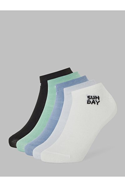 Styli Pack of 5 - Days Of The Week Print Shoe Line Socks