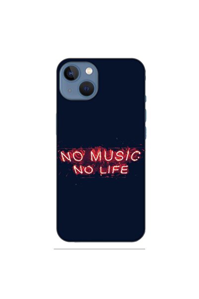 OEM Husa compatibila cu Apple iPhone 13 Silicon Gel Tpu Model No Music No Life