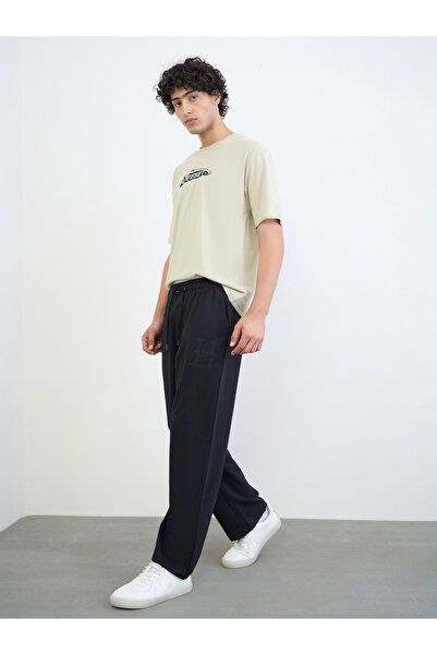 Styli Men Applique Embroidery Oversized Joggers