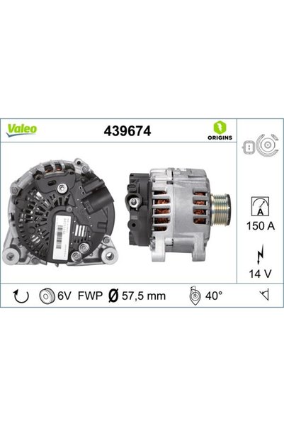 VALEO Генератор / алтернатор 439674