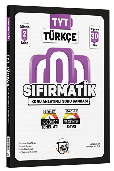 Ders Platosu Sıfırmatik Konu Anlatımlı Soru Bankası 30 Günde TYT Türkçe Kamp ...