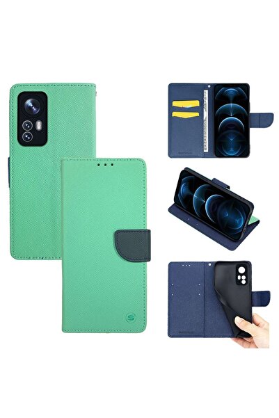 Sonique Θήκη Πορτοφόλι Trend Wallet Xiaomi Xiaomi 12 Pro 5G Βεραμάν / Σκούρο ...