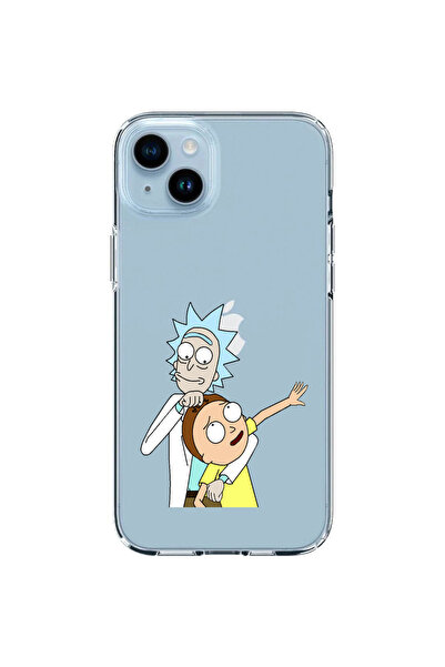 OEM Husa compatibila cu Apple iPhone 14 Silicon Transparenta Model Rick And M...