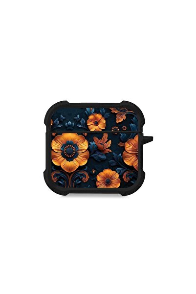 Sonique Θήκη Σιλικόνης 3D Flower Series για AirPods 4 Πορτοκαλί 01