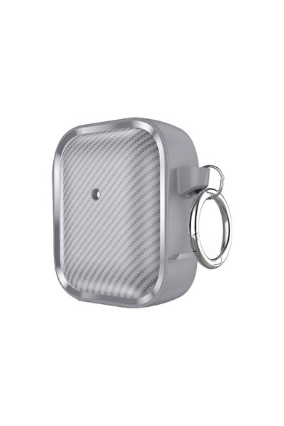 Sonique Θήκη Σιλικόνης Carbon Brushed για AirPods 1/2 Σκούρο Γκρι