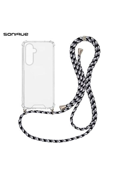 Sonique Θήκη Σιλικόνης με Κορδόνι Armor Clear Samsung Galaxy S25 Plus Rainbow...