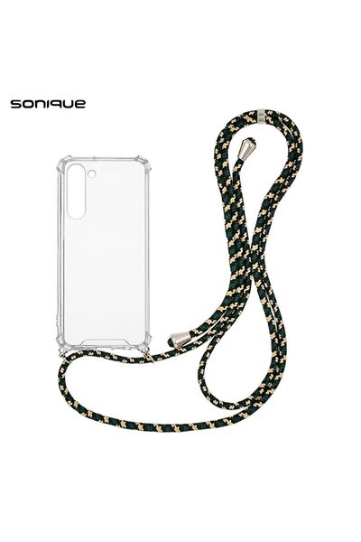 Sonique Θήκη Σιλικόνης με Κορδόνι Armor Clear Samsung Galaxy S23 Plus Rainbow...