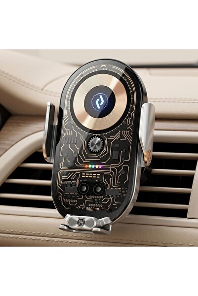 Auto Family FZE حامل هاتف لاسلكي للسيارة مع شاحن، دوران 360 درجة °   حامل هات...