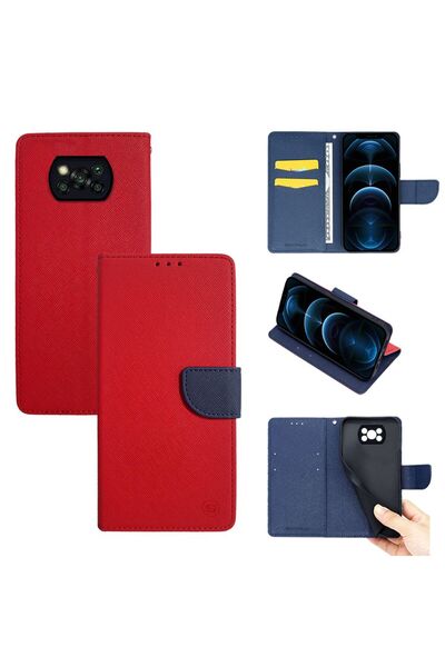 Sonique Θήκη Πορτοφόλι Trend Wallet Xiaomi Poco X3 NFC / Poco X3 Pro Κόκκινο ...