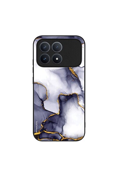Sonique Θήκη Marble Series για Xiaomi Poco F8 Pro 5G Μωβ Γκρι