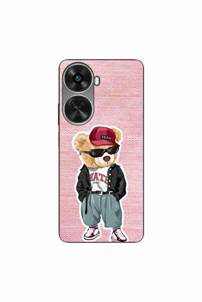 OEM Θήκη συμβατή με Huawei Nova 12 SE Σιλικόνης TPU με σχέδιο Ροζ Τζιν Αρκούδα