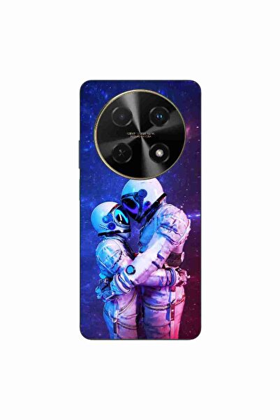 OEM Case compatible with Huawei Nova 12i Silicon Gel Tpu Model Astronauts Couple