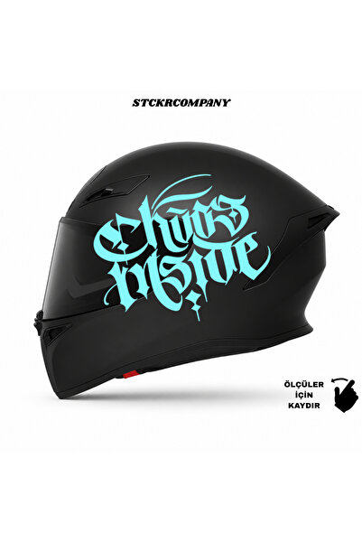 STCKRCO Chaos Inside Helmet Sticker |   Motorcycle Helmet Side Sticker |   Ch...