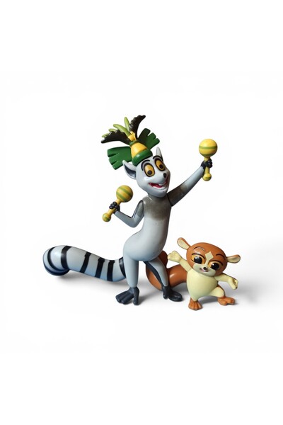 Hureggo Dreamworks Madagascar King Julien and Mort Figure Toy in Unopened Pac...