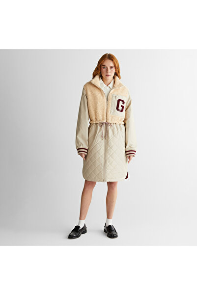 Gant Logo-patched quilted jacket