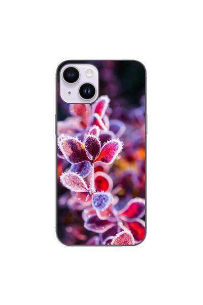 OEM Husa compatibila cu Apple iPhone 15 Silicon Gel Tpu Model Flori Inghetate
