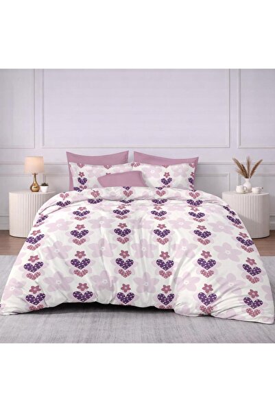 Pucioasa Double bed linen, 2 persons, Sulfur, Cotton, Finet, 6 Pieces, with e...