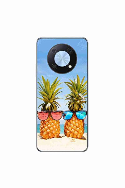 OEM Θήκη συμβατή με Huawei Nova Y90 Σιλικόνης Τζελ TPU Σχέδιο Παραλία Ανανάδες