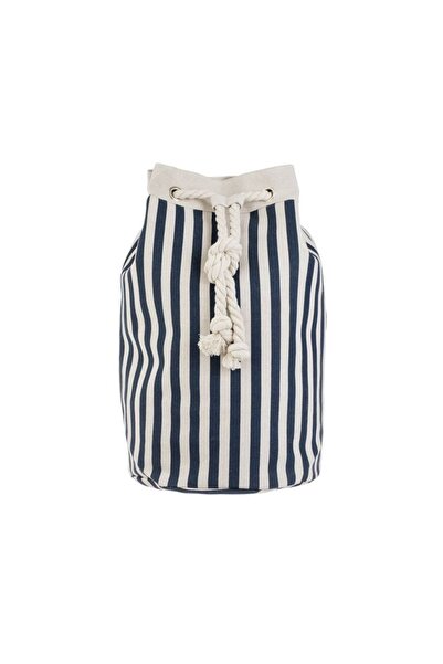 OEM Ecru Canvas Backpack with Striped for Women, Ecru Strings, Casual Summer ...