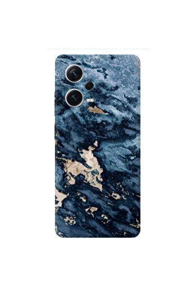 Other Xiaomi Redmi Note 12 5G Marble Blue Gold Transparent Silicone TPU Θήκη