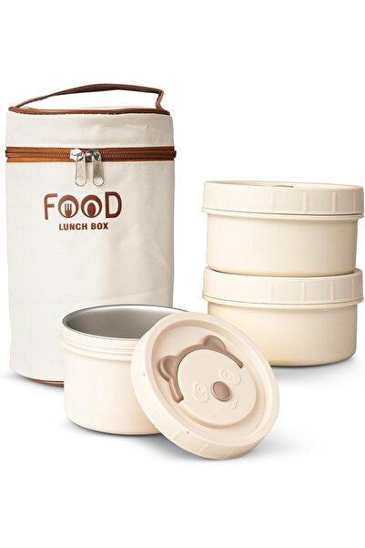 BAYBEE 3-layer Stainless Steel Lunch Box (1400 ml) | 400 ml + 400 ml + 600 ml...