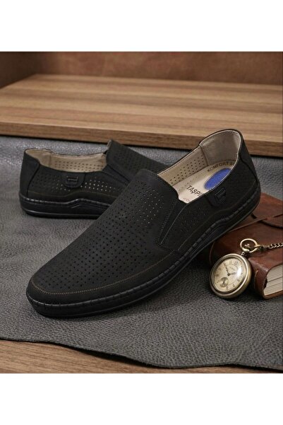 Taşpınar Ayakkabı 100% Genuine Leather Orthopedic Men's Summer Lightweight Co...