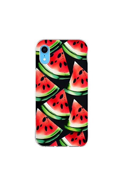 OEM Husa compatibila cu Apple iPhone XR Silicon Gel Tpu Model Watermelon Slices