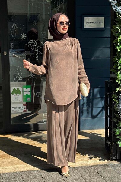 Moodbasic Pantolonlu Takım MA24.48 Çikolata