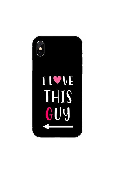 OEM Husa compatibila cu Apple iPhone XS Silicon Gel Tpu Model Cupluri I love ...