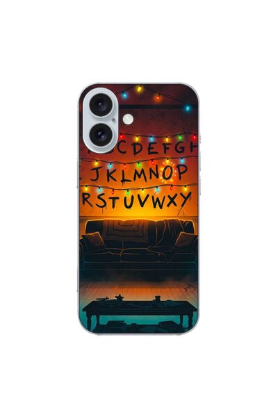 OEM Husa compatibila cu Apple iPhone 16 Silicon Gel Tpu Model Stranger Things...
