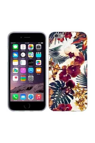 OEM Husa compatibila cu Apple iPhone 6S, iPhone 6 Silicon Gel Tpu Model Flowe...
