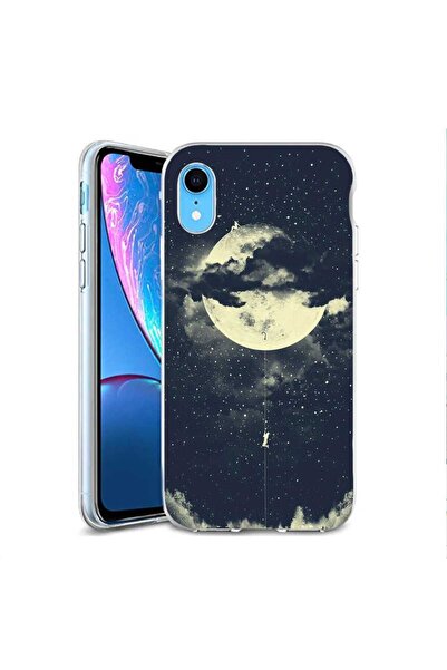 OEM Husa compatibila cu Apple iPhone XR Silicon Gel Tpu Model Moon Climbing