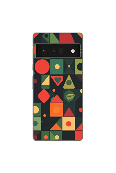 OEM Husa compatibila cu Google Pixel 6 Pro Silicon Gel Tpu Model Retro Shapes