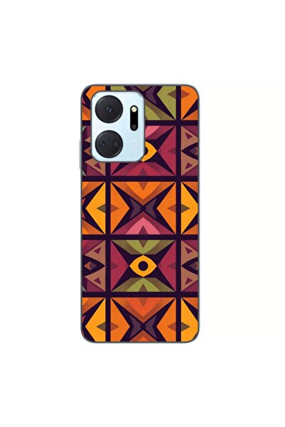 OEM Husa compatibila cu Honor X7a Silicon Gel Tpu Model Tribal Retro Shapes