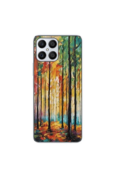 OEM Husa compatibila cu Honor X8 4G Silicon Gel Tpu Model Colored Forest Art