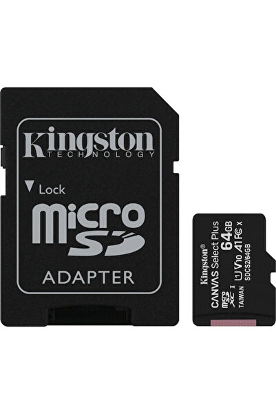 Kingston Canvas Select Plus microSDXC 64GB U1 V10 A1 UHS-I 100MB/s με Αντάπτορα
