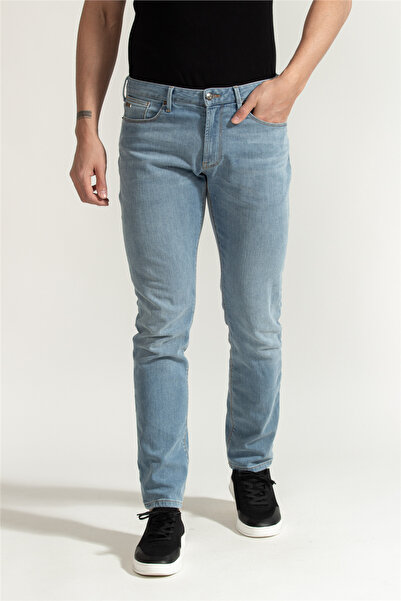 Emporio Armani Erkek Normal Bel Slim Fit Dar Paça Mavi1 Jeans