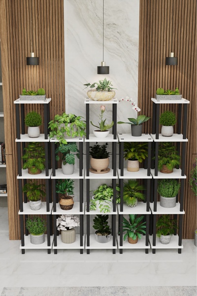 Remaks Fortuna Çok Katlı Basamak Saksılık Çiçeklik Standı | Dekoratif Modüler...