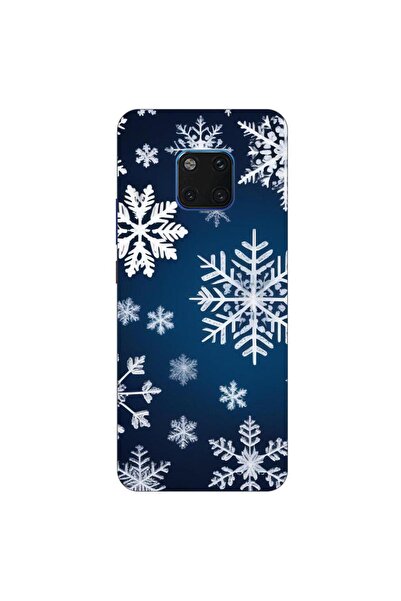 OEM Калъф, съвместим с Huawei Mate 20 Pro, силиконов гел TPU с десен на снежинки