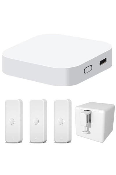 UnderShop Set Smart Home cu Hub Gateway WiFi Zigbee Bluetooth, 1 Buton Inteli...