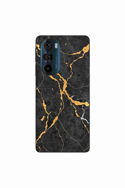 OEM Θήκη συμβατή με Motorola Edge 30 Pro Σιλικόνης Gel TPU Μοντέλο Μαύρο Χρυσ...