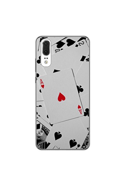 OEM Husa compatibila cu Huawei P20 Silicon Gel Tpu Model Carti Poker
