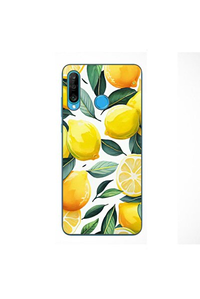 OEM Husa compatibila cu Huawei P30 Lite Silicon Gel Tpu Model Lemons Pattern