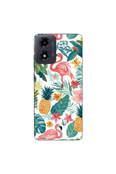 OEM Husa compatibila cu Motorola Moto G24 Silicon Gel Tpu Model Tropical Pattern