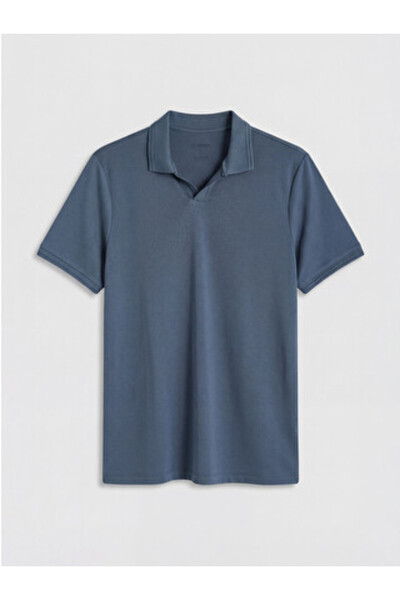 LC Waikiki New Season Blue Polo Collar Men's T-Shirt