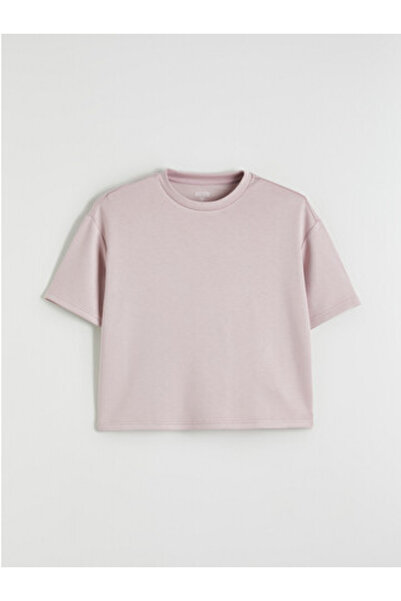 LC Waikiki New Season Pink Crew Neck Soft Touch Women's T-Shirt