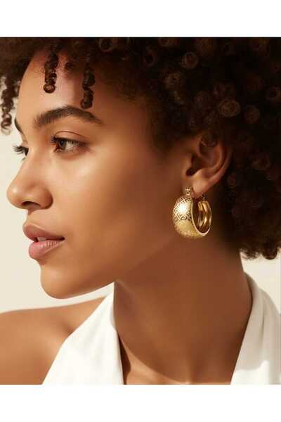 NN LOTUS EARRINGS made of stainless steel and 14k gold plated