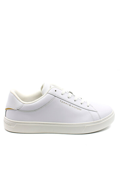Tommy Hilfiger Γυναικεία Δερμάτινα Essential Sneakers Λευκά FW0FW08320-YBS