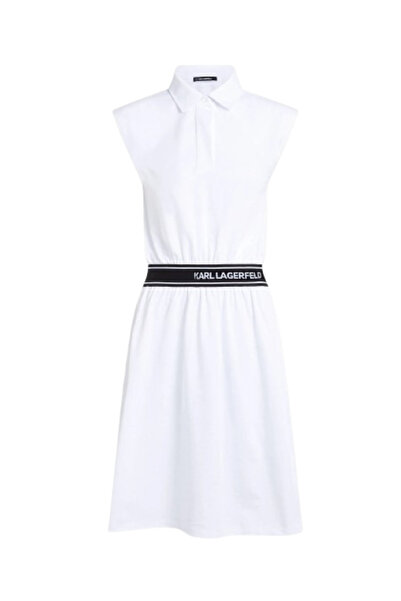 Karl Lagerfeld Γυναικείο Polo Φόρεμα Λευκό A2W13038-100 White